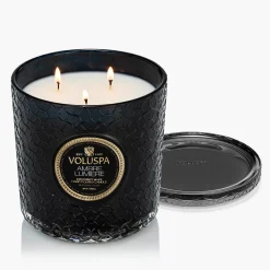 Voluspa 3 Wick Hearths + Luxe|Ambre Lumiere