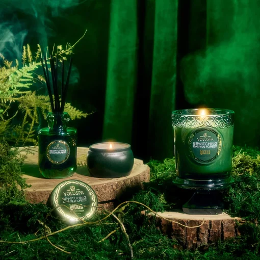 Voluspa Classic Candles|Palo Santo Spells|Bewitching Banyan Forest