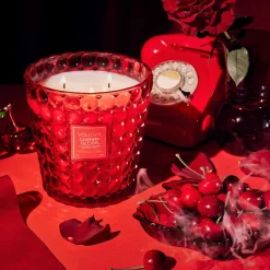 Voluspa 3 Wick Hearths + Luxe|Cherry Gloss