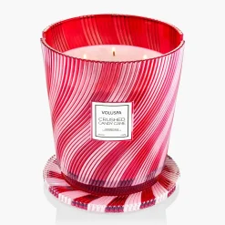 Voluspa 5 Wick Hearths|Crushed Candy Cane
