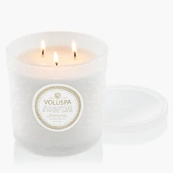 Voluspa 3 Wick Hearths + Luxe|Eucalyptus & White Sage|Eucalyptus & White Sage