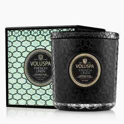 Voluspa 3 Wick Hearths + Luxe|French Linen|French Linen