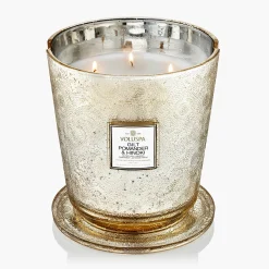 Voluspa Gilt Pomander Hinoki|5 Wick Hearths|Gilt Pomander & Hinoki