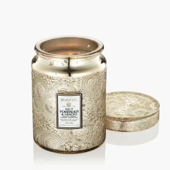 Voluspa Gilt Pomander Hinoki|Large Jars|Gilt Pomander & Hinoki