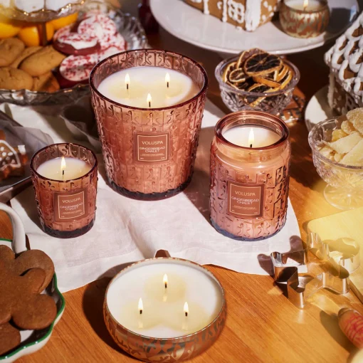 Voluspa 3 Wick Tin|Gingerbread Chalet