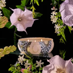 Voluspa Jasmine Midnight Blooms|3 Wick Tin|Jasmine Midnight Blooms