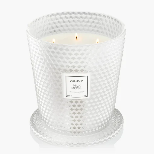 Voluspa 5 Wick Hearths|Milk Rose