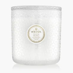 Voluspa 5 Wick Hearths|Suede Blanc