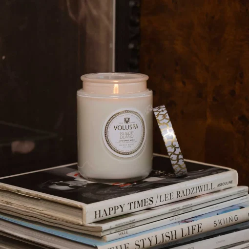 Voluspa Large Jars|Suede Blanc