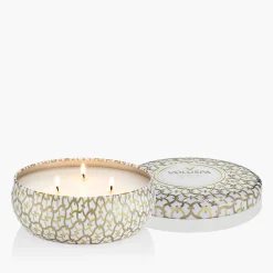 Voluspa 3 Wick Tin|Suede Blanc