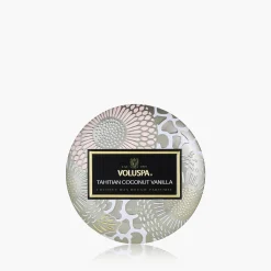 Voluspa Mini Tin|Tahitian Coconut Vanilla|Tahitian Coconut Vanilla